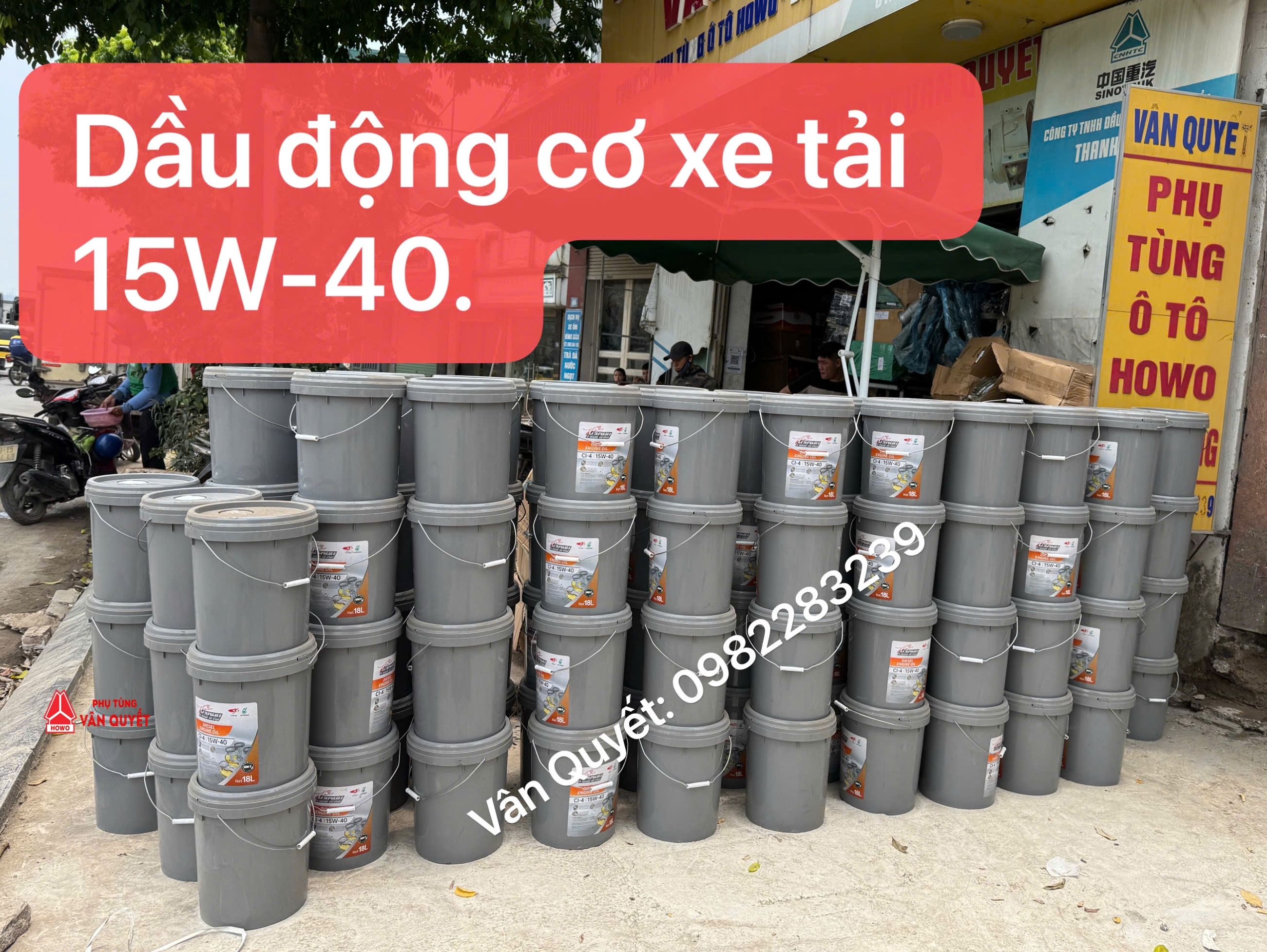 Dầu nhớt động cơ 15W-40 chính hãng Yuichai sản xuất dùng cho các dòng xe tải Howo, Dongfeng, Chenglong, Hongyan, Shacman, Sany, Thaco, TMT, Chiến Thắng.