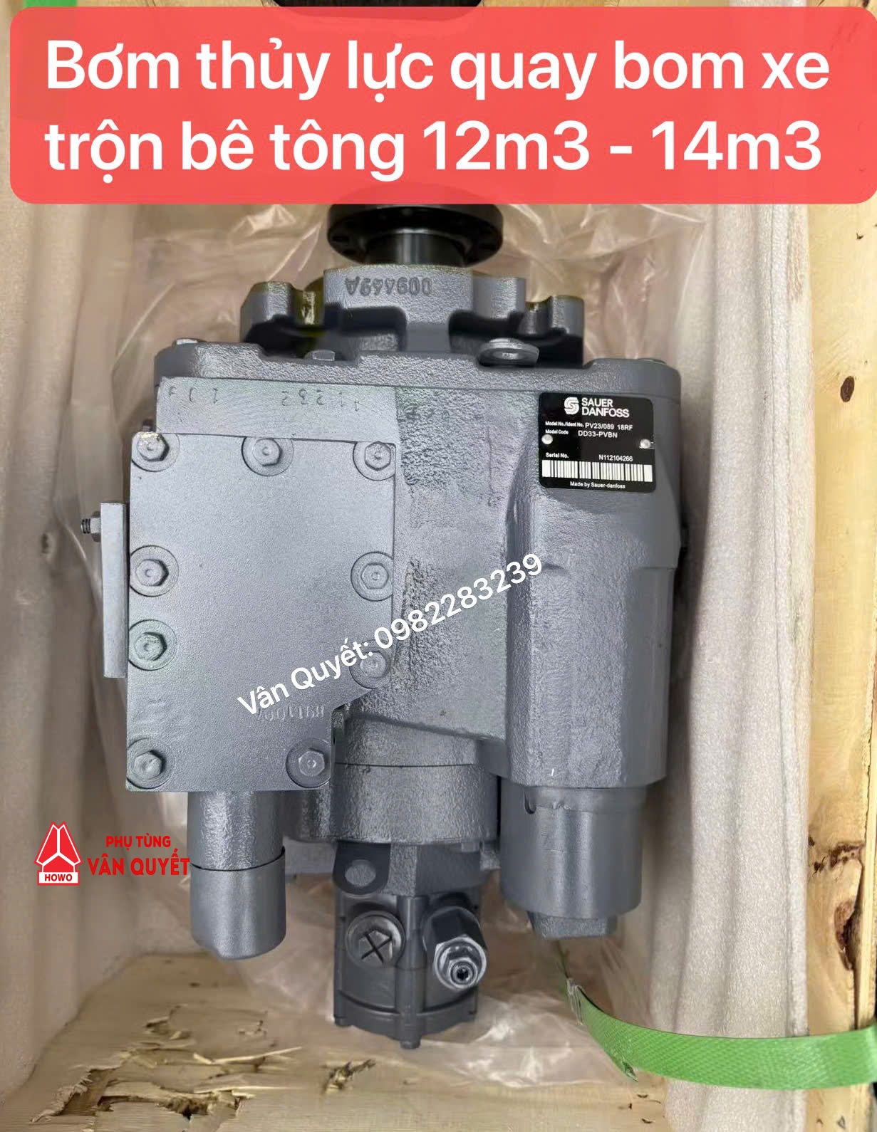 Bơm thủy lực quay bom xe trộn bê tông 10 khối, 12 khôi, 14 khối. Bơm thủy lực đảo chiều quay bồn xe trộn bê tông 10m3, 12m3, 14m3.