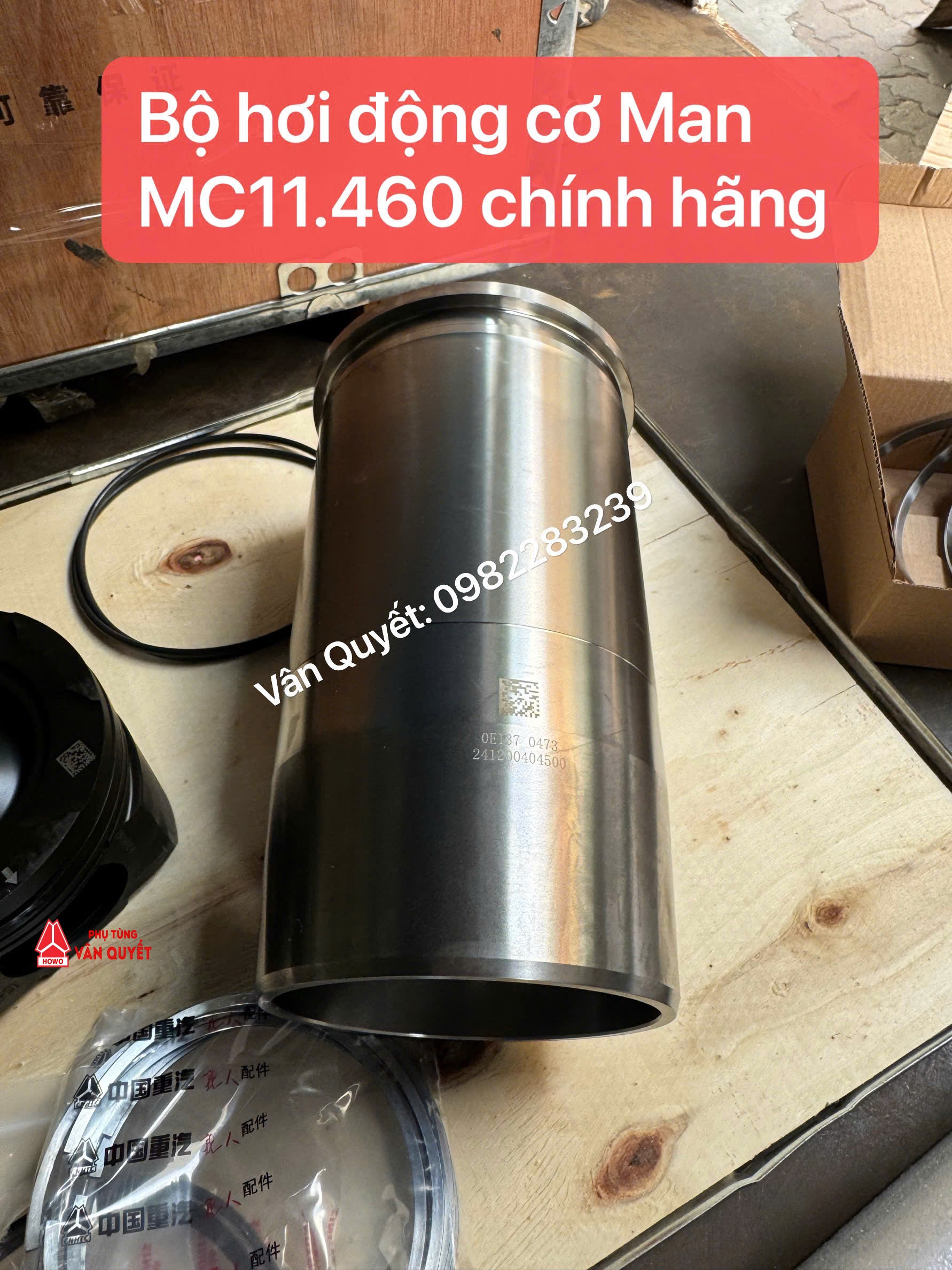 Bán xy lanh, séc măng, pistong, trục cơ, tay biên, bạc biên balie, gioăng phớt đại tu máy động cơ Man MC11-460 xe tải Howo Max 460