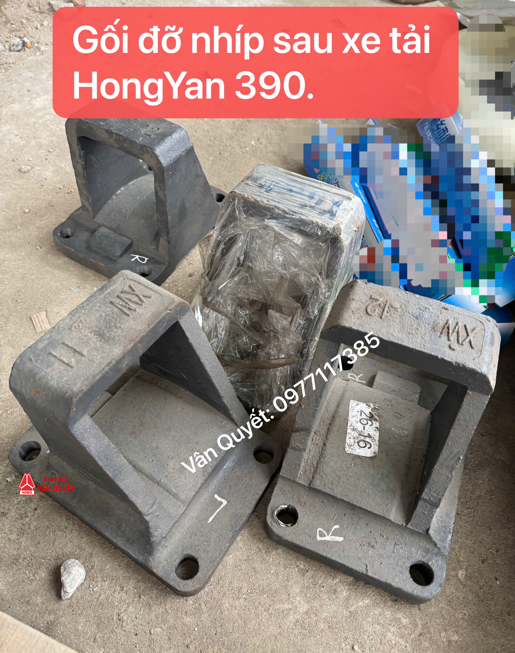 Gối nhíp sau xe tải Iveco HongYan 390, Mõ trượt nhíp sau xe tải HongYan 390.