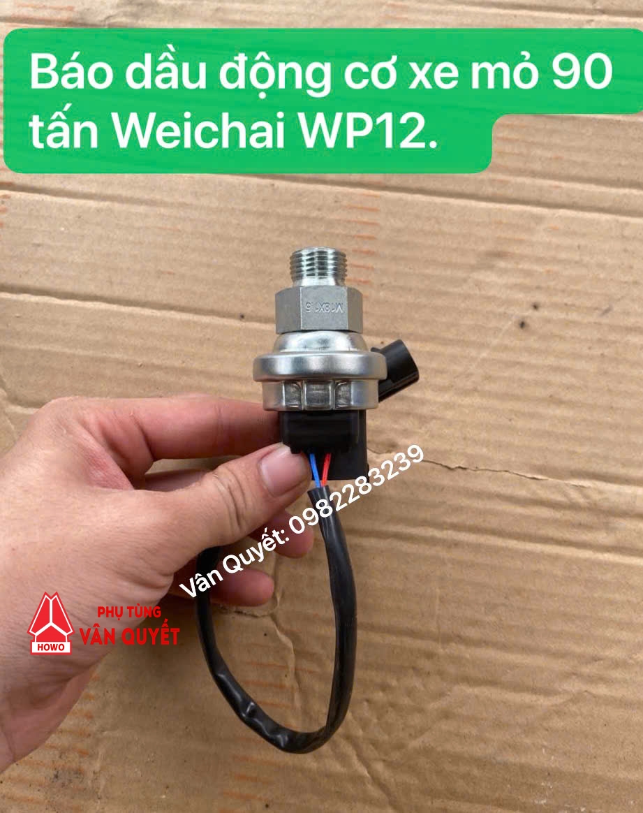 Cảm biến báo dầu dộng cơ Weichai WP12 lắp xe tải mỏ 90 tấn Tonly, XCMG, MT86, Selta. 612600090766