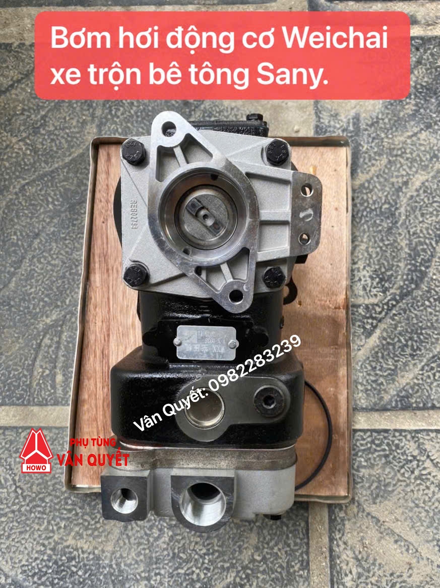 Bơm hơi máy nén khí động cơ Weichai xe trộn bê tông Sany