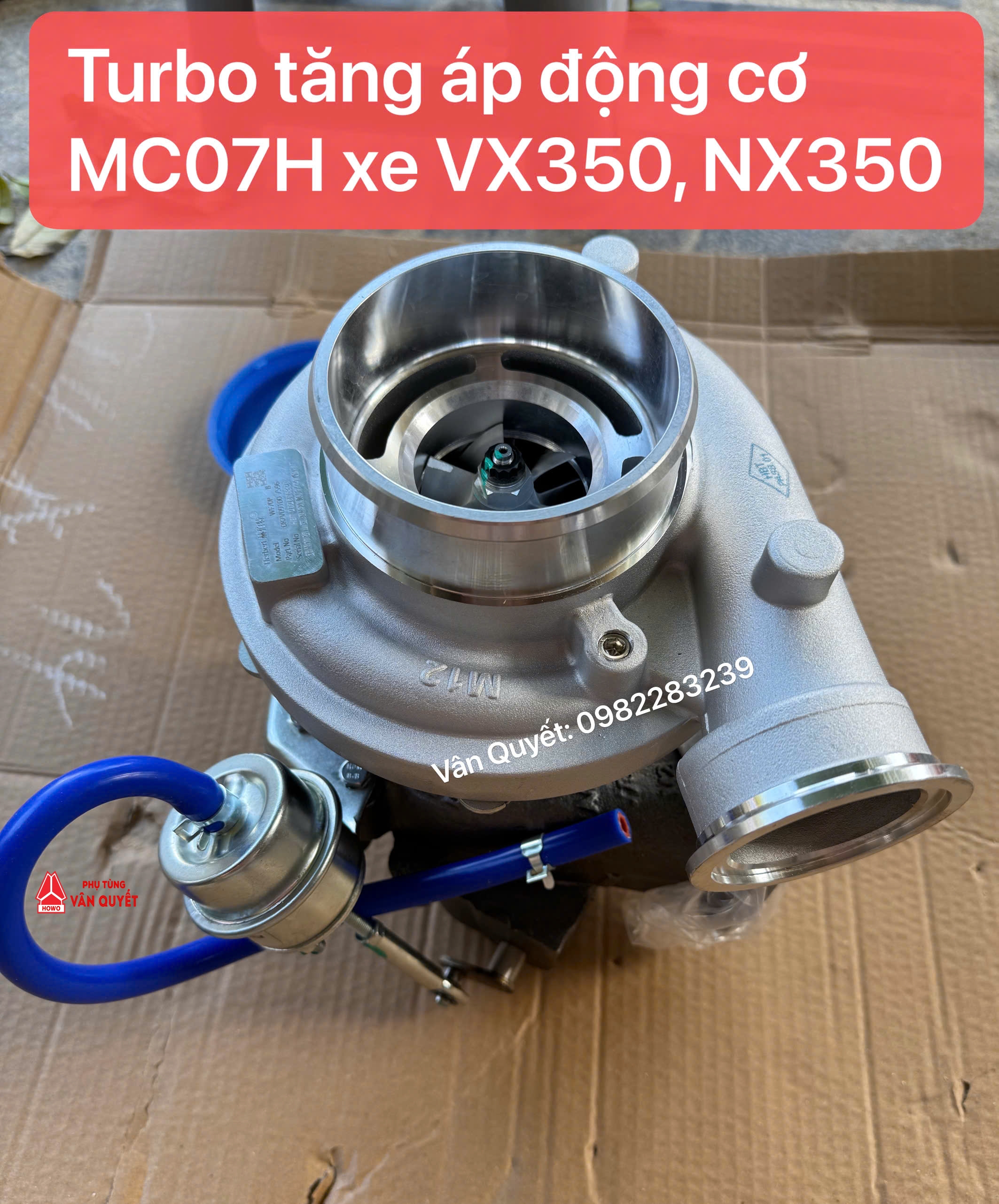 Turbo tăng áp động cơ xe Howo Man NX350, VX350 - MC07H- 082V09100-7596