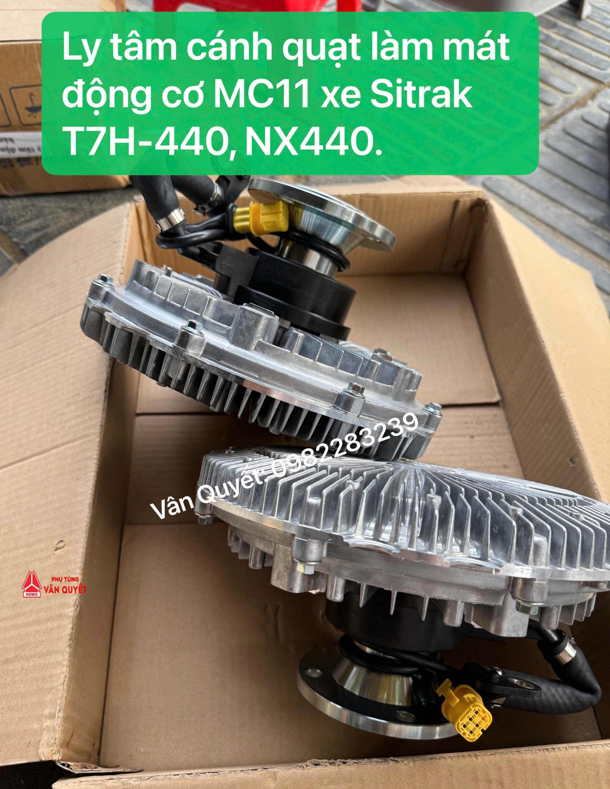 Ly tâm cánh quạt làm mát động cơ MC11 xe Sitrak, NX440 - 202V06600-7060/ 0005