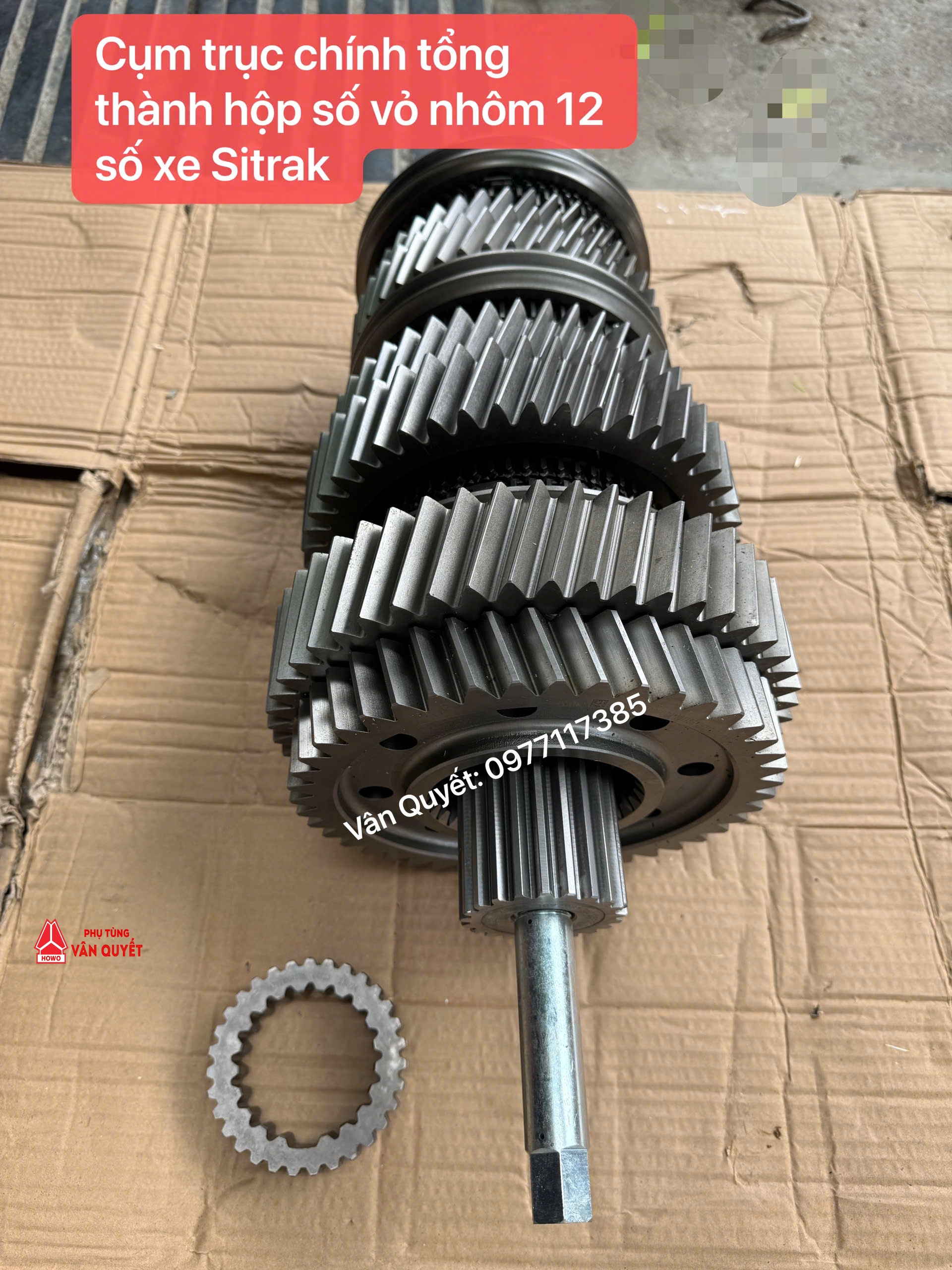 Trục số chính tổng thành 12 số chậm xe Sitrak T7H-440. HW25712XSTL - WG2210040093