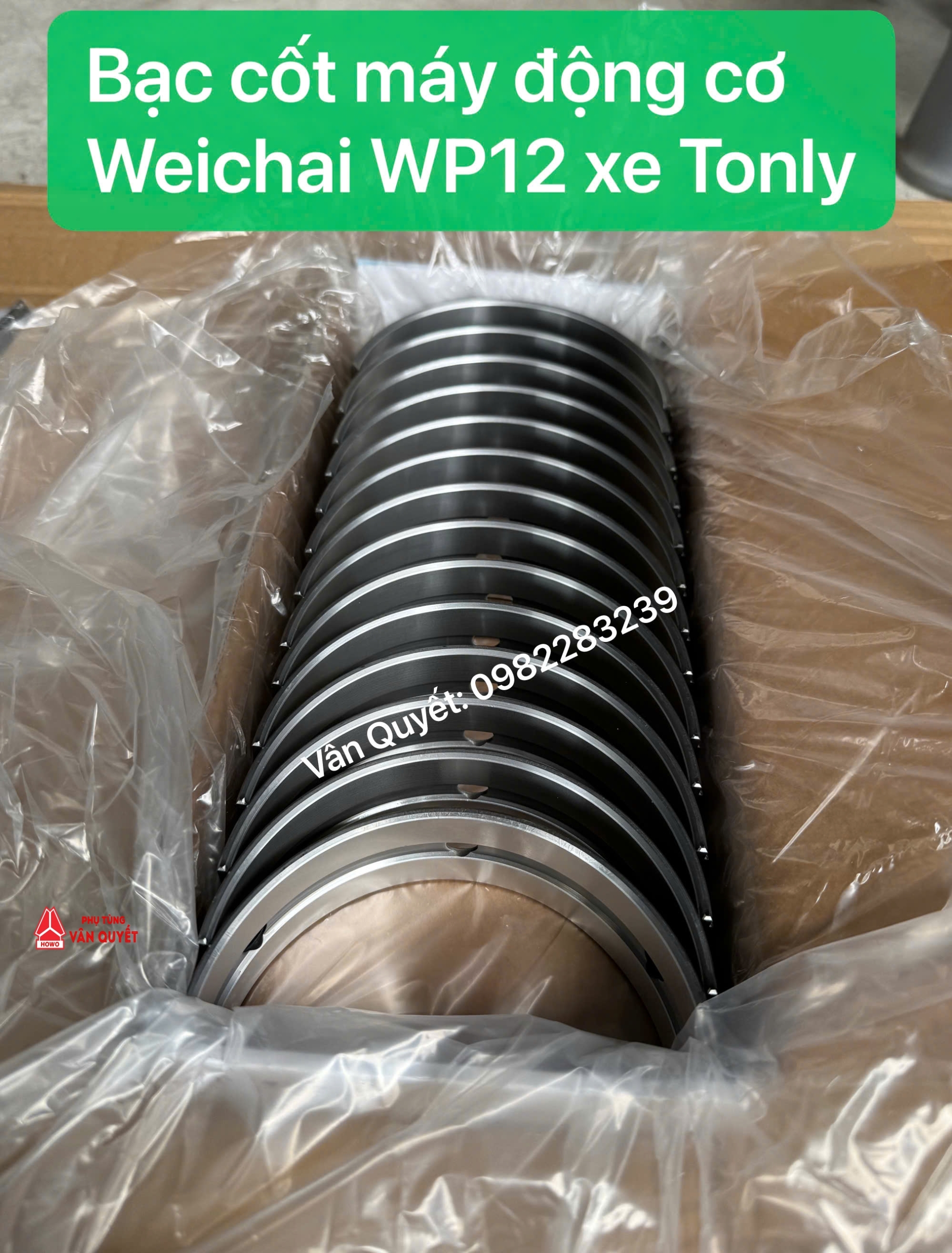Bạc biên balie, bạc cốt máy, bạc tay biên phụ tùng sửa chữa động cơ Weichai WP12 xe tải mỏ 90 tấn Tonly, XCMG. 612630020018, 612600030069, 612700010150, 612630010591.