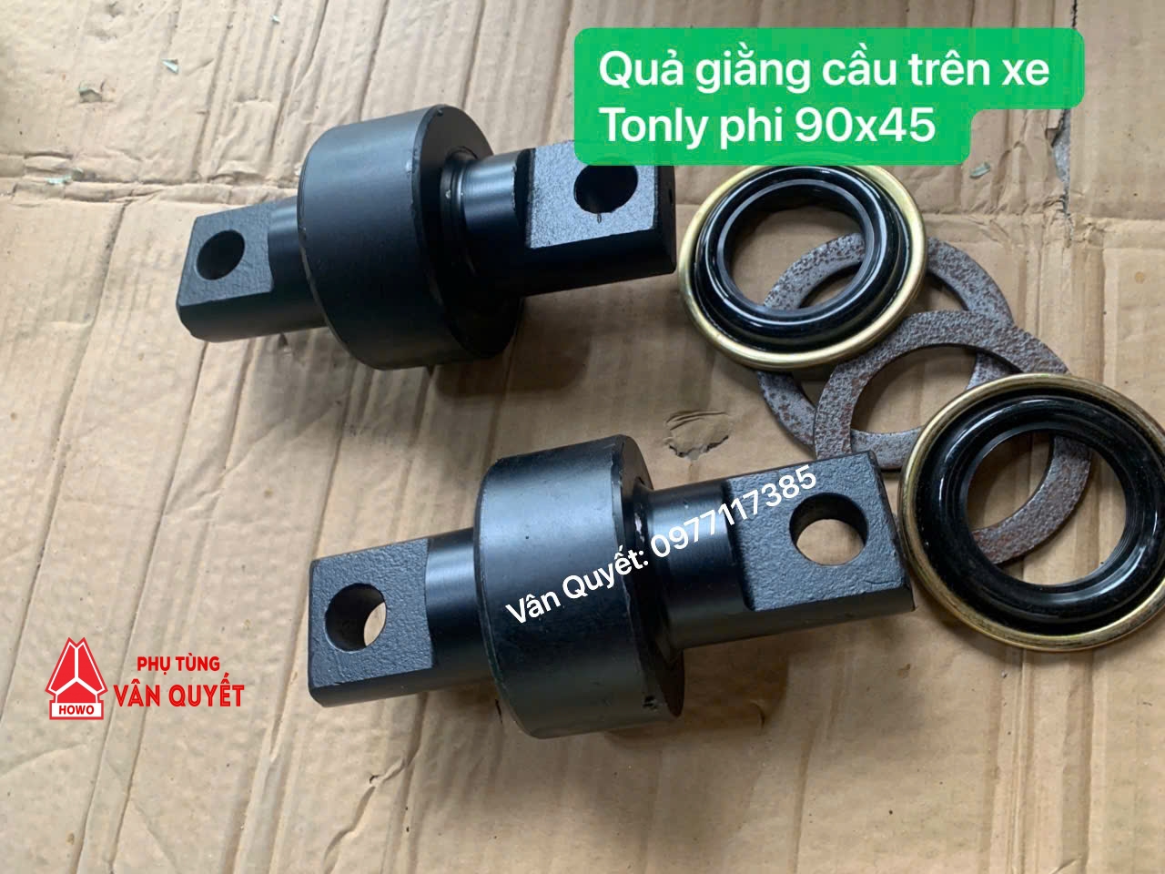Quả giằng cầu trên xe mỏ 90 tấn Tonly - Quả cao su giằng cầu trên xe 90 tấn Tonly phi 90x46x152