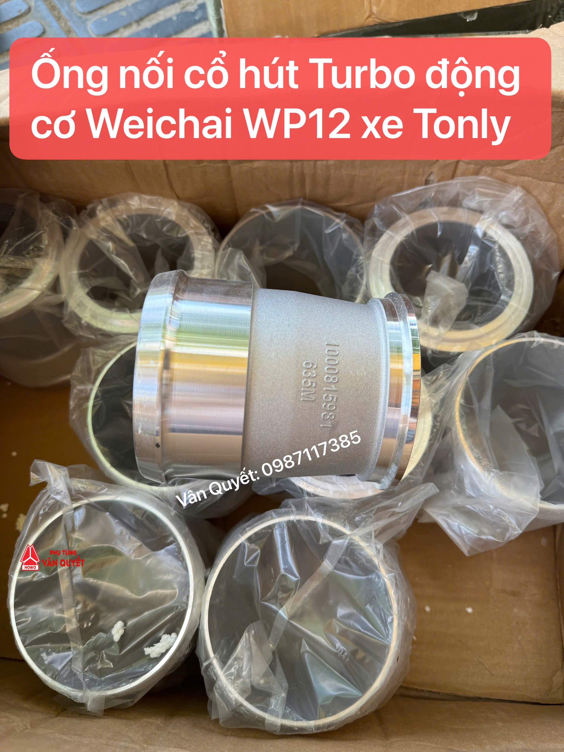Ống nối nhôm cổ hút động cơ Weichai WP12 lắp xe tải chạy mỏ Tonly, XCMG đầu lệch. 1000815981