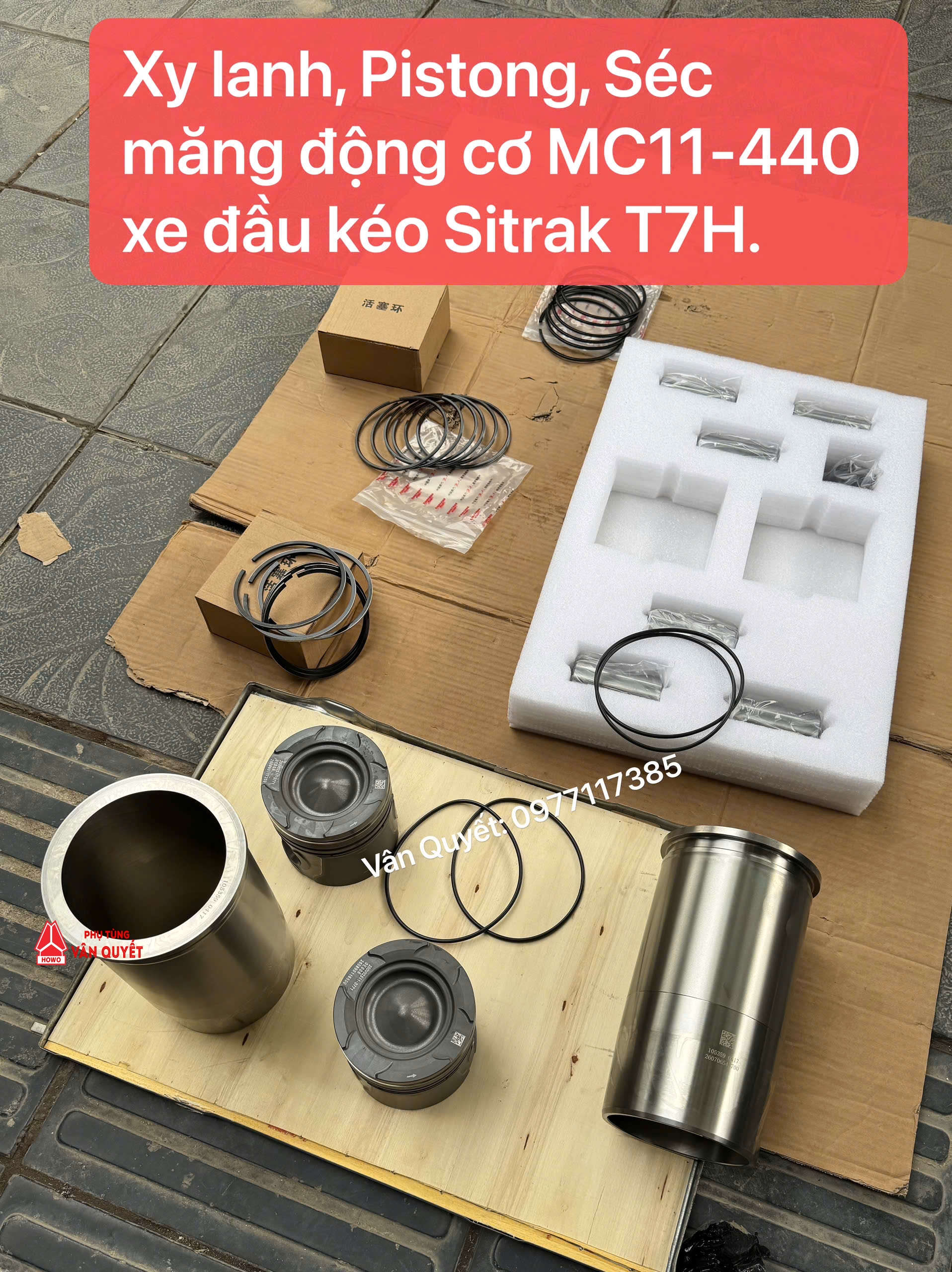 Bộ hơi động cơ  MC11. 44-50 xe đầu kéo Sitrak T7H-440 Chính hãng Sinotruk. 202-00010-5103