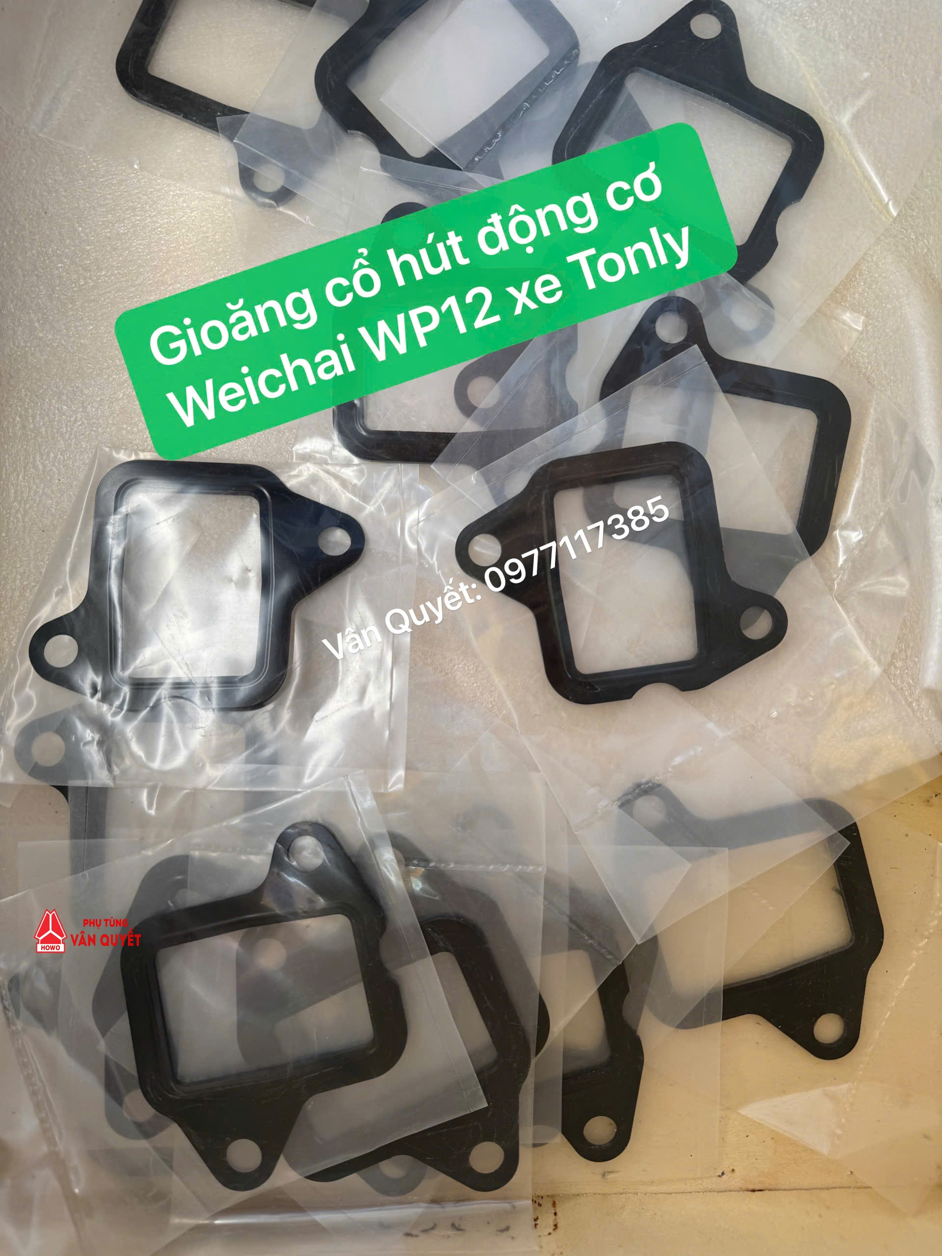 Gioăng cổ hút  động cơ Weichai WP12.430 lắp xe tải mỏ Tonly 90 tấn.