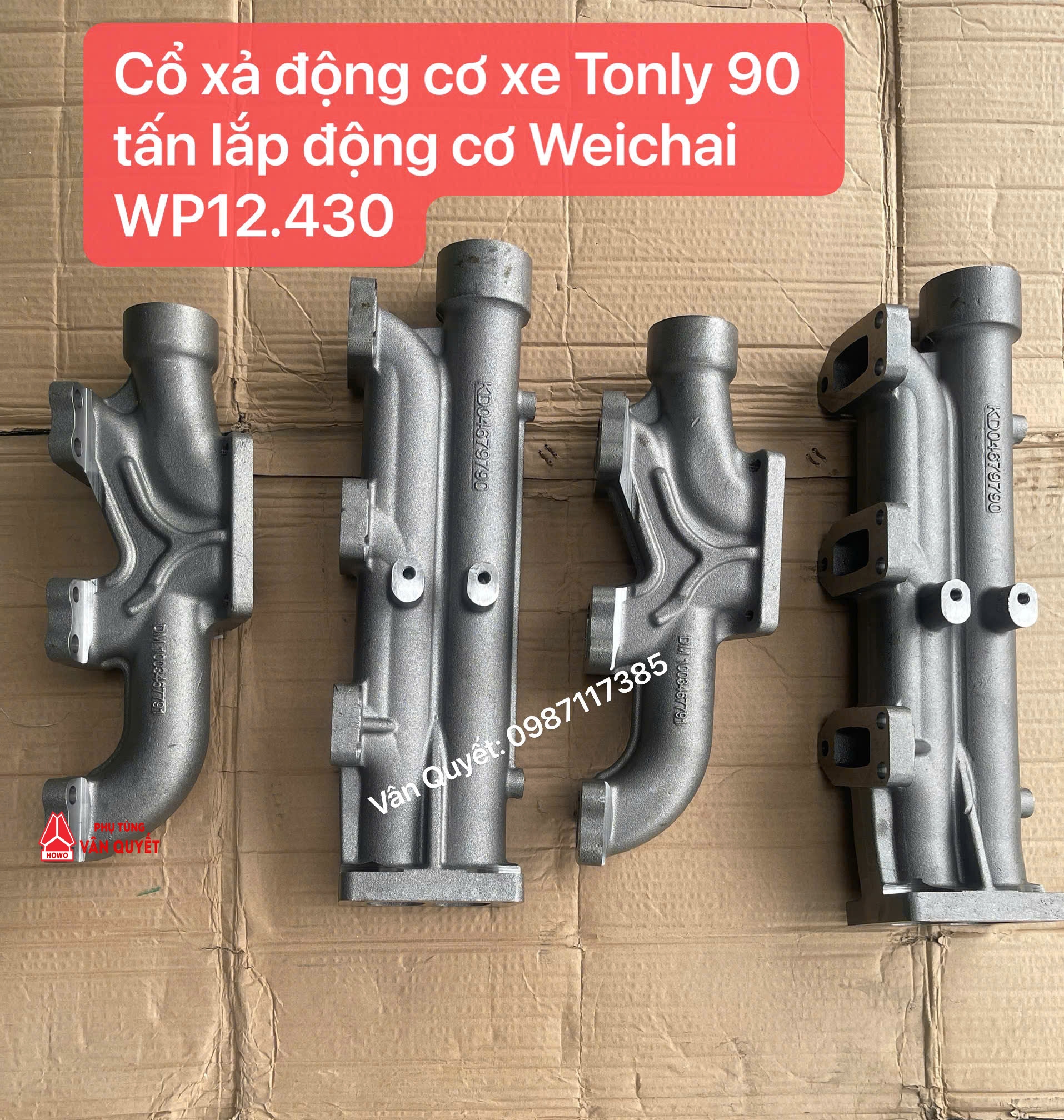 Cổ xả động cơ Weichai WP12.430 lắp xe tải chạy mỏ 90 tấn Tonly - 1004679790 - 1004679791