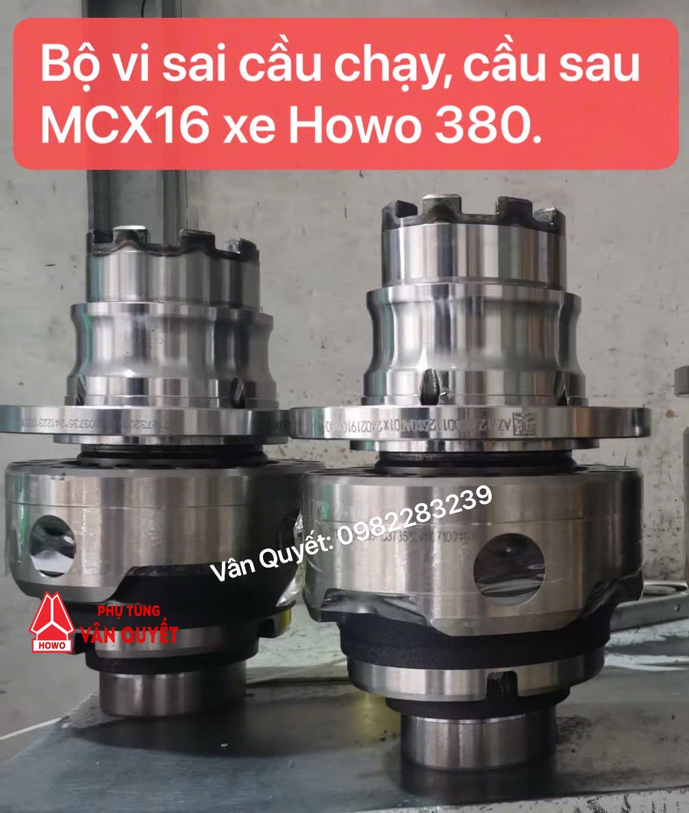 Bộ vi sai cầu chạy, vi sai cầu sau MCX16 xe Howo 380