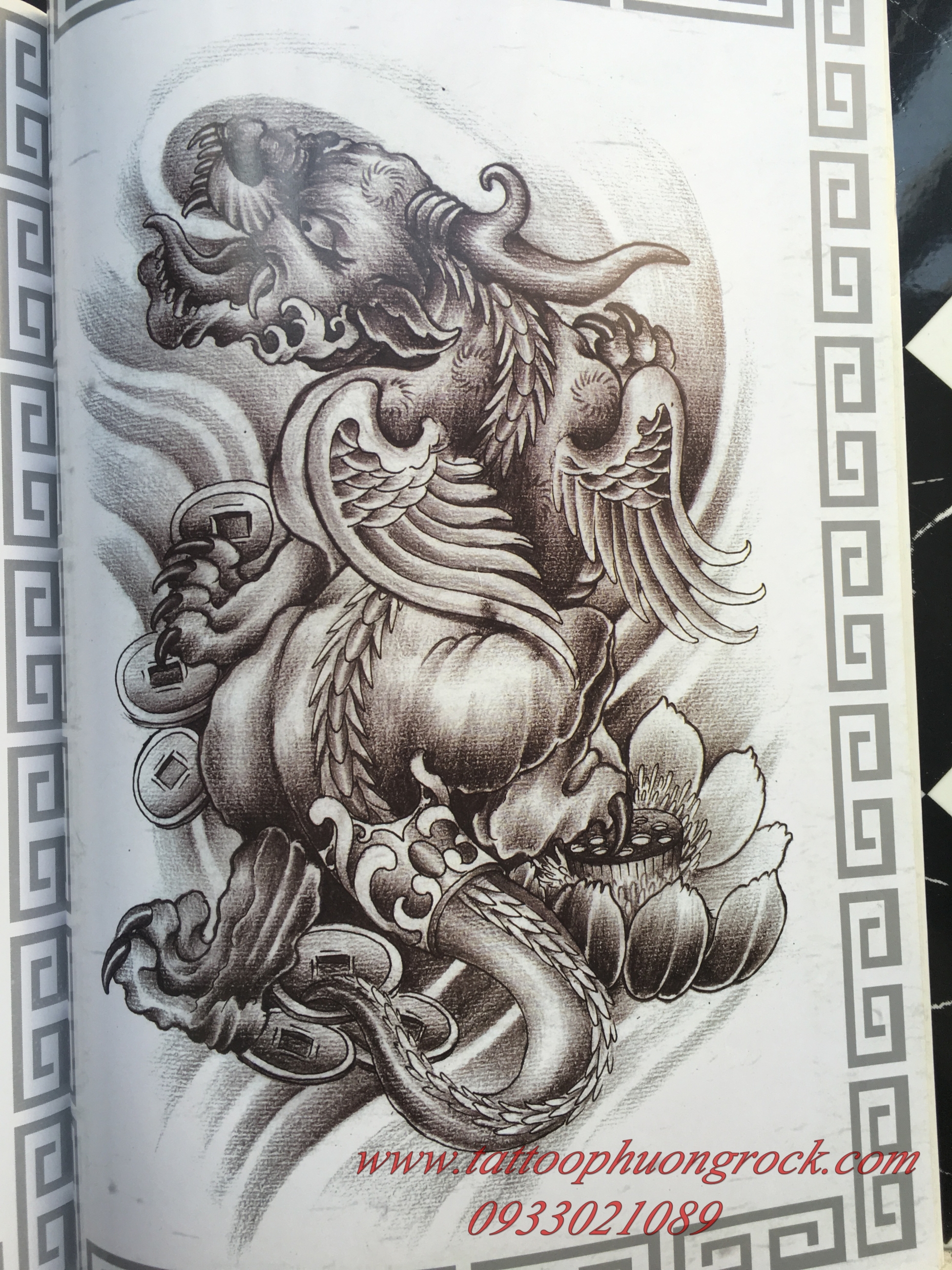 hình xăm kỳ lân