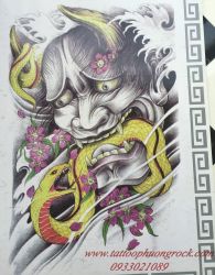 hình xăm quỷ Hanya 32