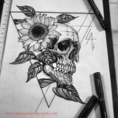 Hinh xam skull 16