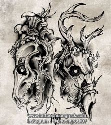 hình xăm đầu lâu 7