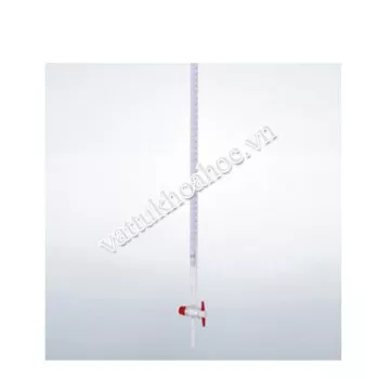 Burette thẳng, khóa PTFE đầu mài, loại AS DURAN
