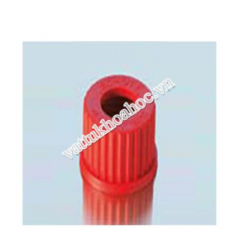 Nắp vặn GL 32 nhựa PBT đỏ, có lỗ DURAN
