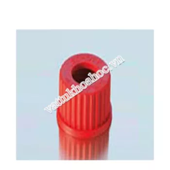 Nắp vặn GL 32 nhựa PBT đỏ, có lỗ DURAN