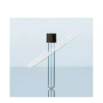 Ống nghiệm thủy tinh soda lime nắp vặn nhựa PP đen DURAN