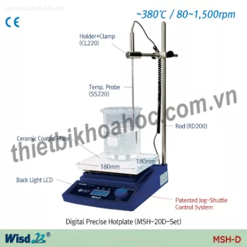 Máy khuấy từ gia nhiệt hiện số 380oC Daihan MSH-20D-SET