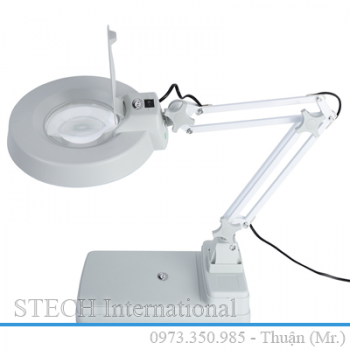 Kính lúp để bàn bàn, thân gập, thấu kính phổ thông LT-86C 20X LED