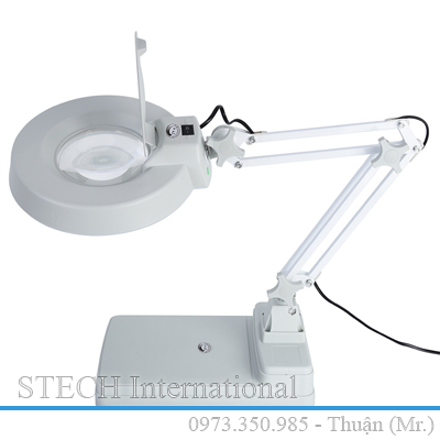 Kính lúp để bàn bàn, thân gập, thấu kính trắng LT-86C 20X Huỳnh Quang