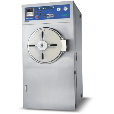 Nồi hấp tiệt trùng tự động nằm ngang 350 lít, điều khiển áp suất, nhiệt độ, thời gian, thêm nước tự động, sấy chân không