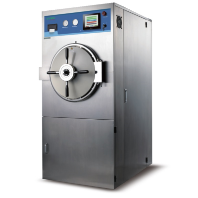 Nồi hấp tiệt trùng tự động, 143 lít, hộp trụ tròn, điều khiển PLC, bơm chân không