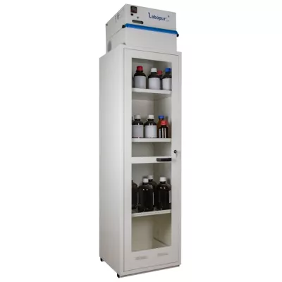 Tủ để hóa chất có bộ lọc tuần hoàn khí, cửa kính 150 lít Range 14.X ECOSAFE