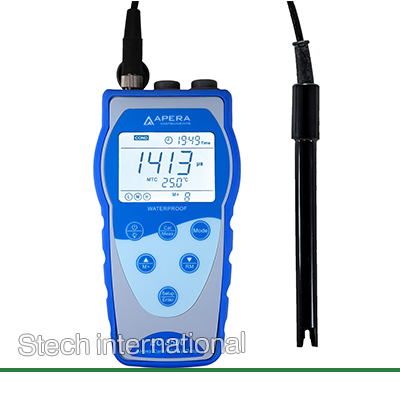 Máy đo độ dẫn/TDS/độ mặn/nhiệt độ cầm tay (lưu và truy xuất dữ liệu theo GLP) EC8500