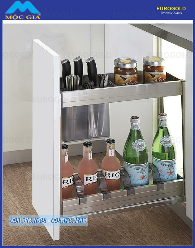 phụ kiện bếp Eurogold - kệ gia vị dạng bản tủ 200