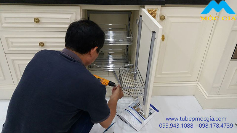 kệ tủ 2 tầng âm tủ bếp dưới