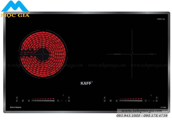 Bề mặt Bếp điện từ KAFF KF FL666IH với 2 vùng nấu