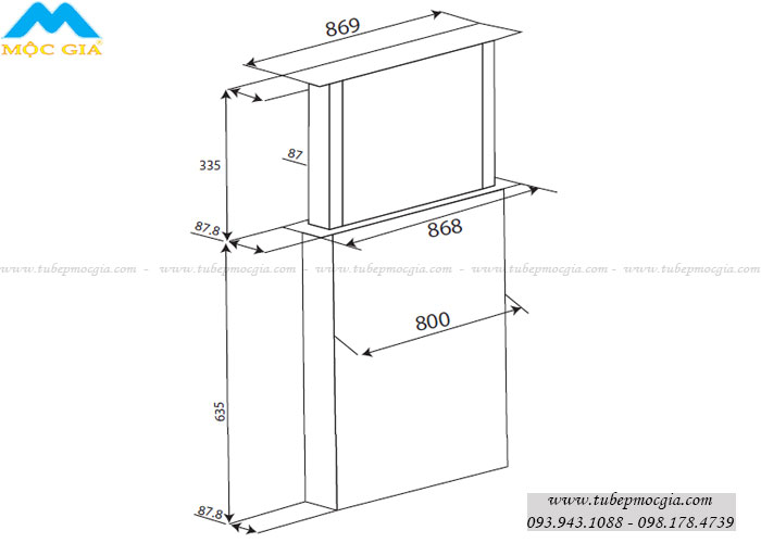 Máy hút khử mùi KAFF KF-AT900