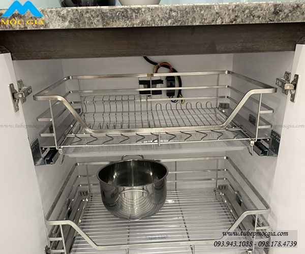 Bộ úp chén dĩa xoong nồi tủ bếp dưới