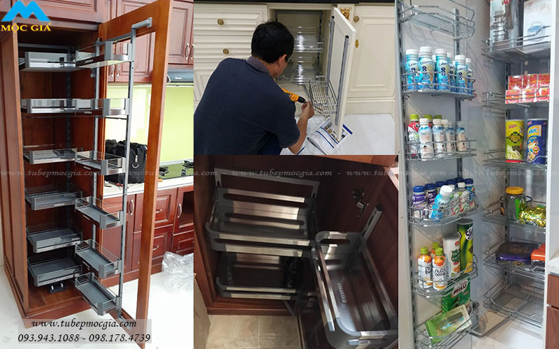 Kệ tủ đồ khô cho bếp gọn gàng