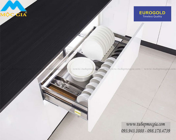 Khay chén dĩa inox hộp Eurogold EU132600