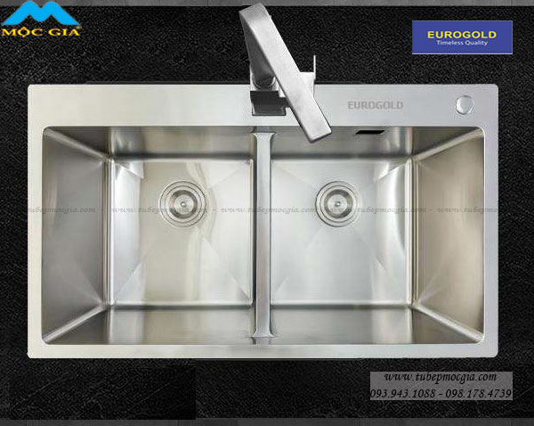 Chậu rửa bát Eurogold EUS47848 chất liệu inox 304