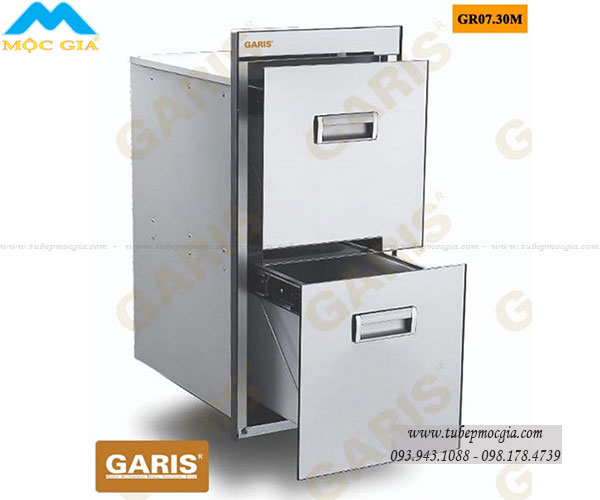 thùng gạo mặt gương âm tủ bếp dưới hiện đại Garis GR07.30M