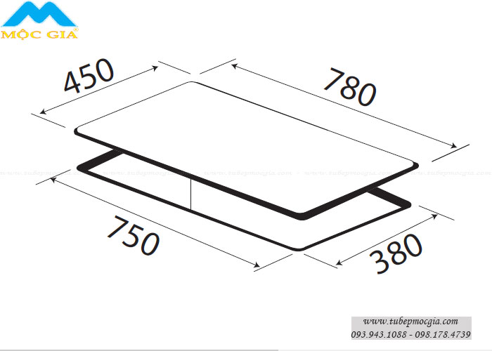 Thông số kỹ thuật bếp điện từ Kaff KF-IC5801SB