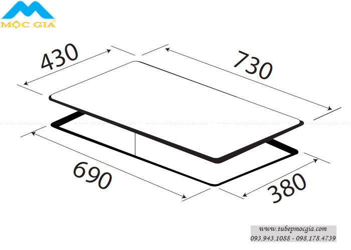 thông số kỹ thuật lắp đặt Bếp Điện Từ Kaff KF-HD28II