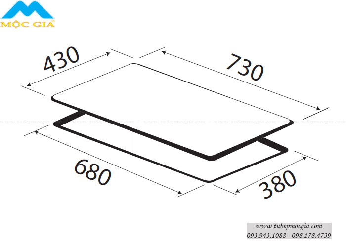 thông số kỹ thuật lắp đặt Bếp Điện Từ Kaff KF-IH870Z