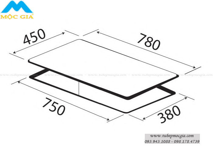 thông số kỹ thuật lắp đặt Bếp Điện Từ Kaff KF-IG3001Ii