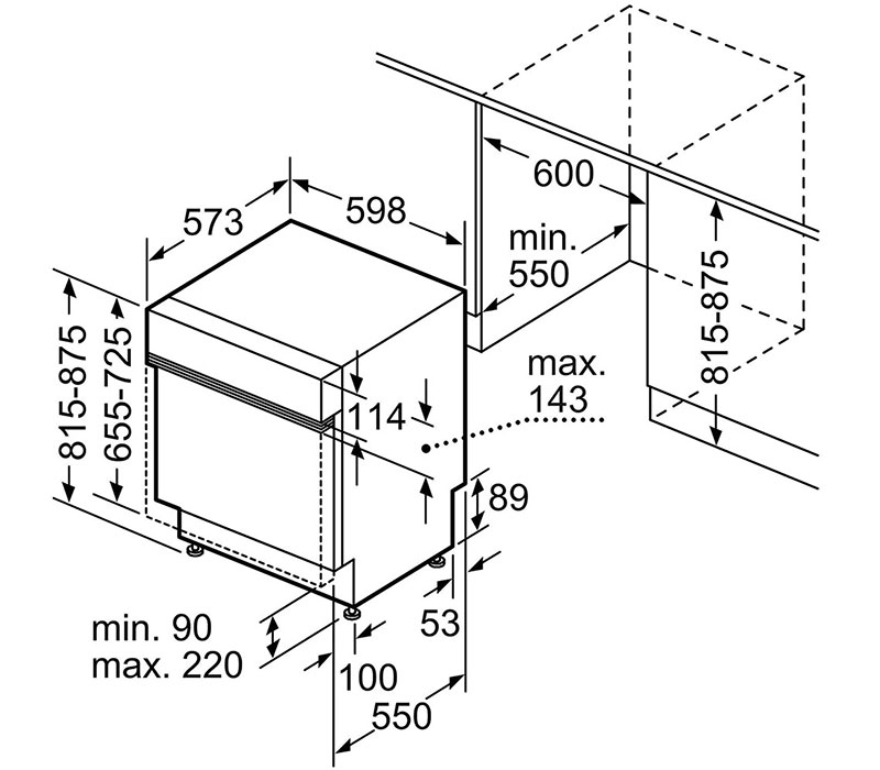 Máy Rửa Chén Bán Âm Bosch 60CM HMH.SMI4HCS48E Series 4