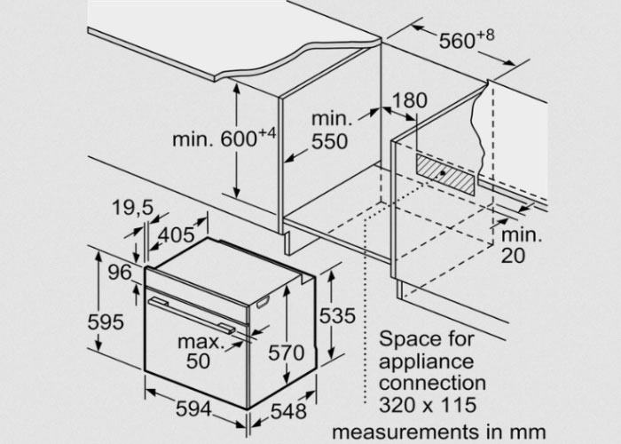 Thông số kỹ thuật Lò Nướng Bosch HMH.HBG5585S6B Series 6