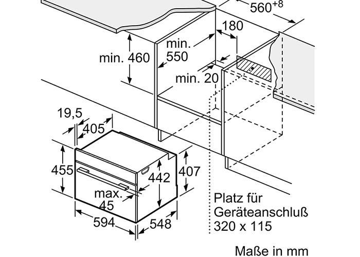 Kích thước Lò Hấp Bosch HMH.CDG634AS0 Series 8 