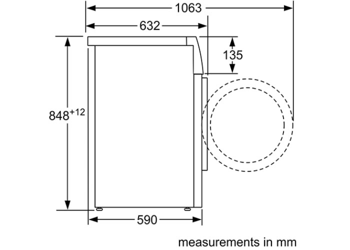 Thông số kỹ thuật Máy Giặt 9Kg Bosch HMH.WAW28480SG Series 8