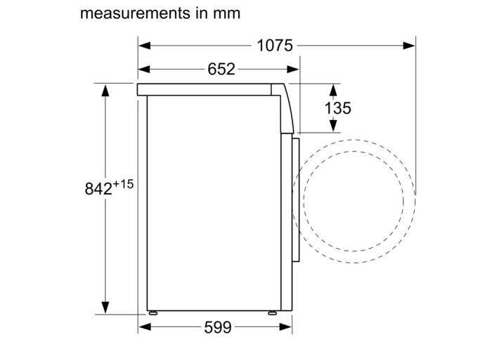 Thông số kỹ thuật Máy Sấy Quần Áo Bosch HMH.WTB86201SG