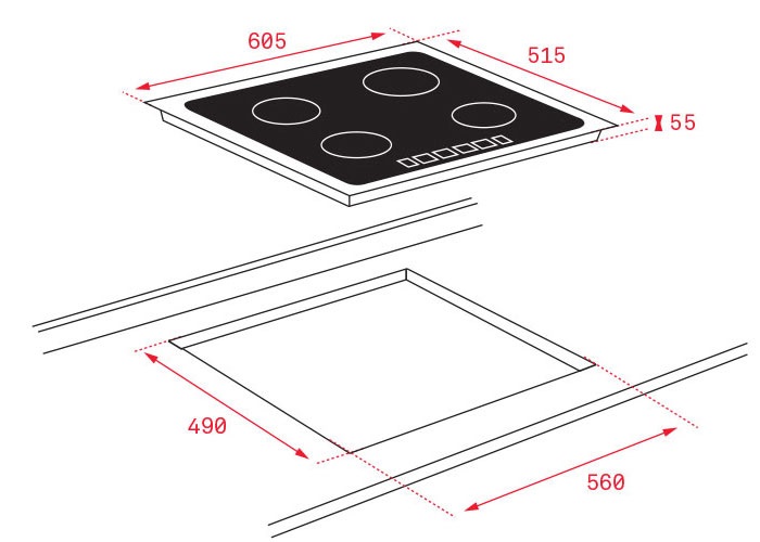 Thông số kỹ thuật Bếp Điện Từ Nút Thông Minh Teka IT 6350 iKNOB